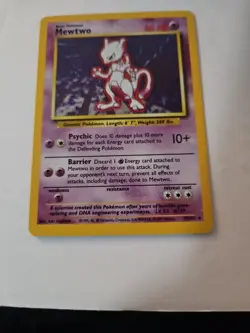 1995 Pokemon Mewtwo 1st Edition Base Set Holo Rare Card 10/102 - Image 3