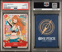 One Piece Card Game CCG TCG Nami ST01-007 OP06 TR Treasure Rare PSA 10 - Image 1