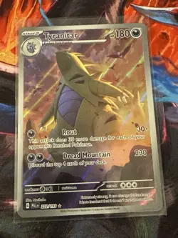 Pokemon TCG Sv02: Paldea Evolved Tyranitar Holo Illustration Rare Card 222/193 - Image 1