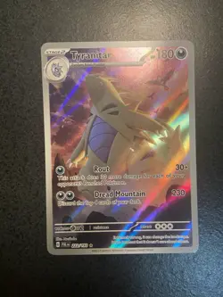 2023 Pokemon TCG Tyranitar Holo Rare Card 222/193 Sv02 Paldea Evolved - Image 1