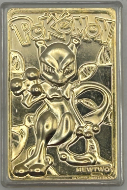1999 Pokemon Mewtwo Gold Plated Metal Card - Burger King Promo Collectible - Image 1