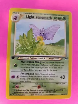 Light Venomoth 1st Edition Neo Destiny Pokemon Card WOTC NM - Image 1
