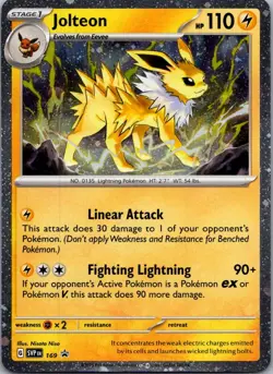 Jolteon - 169 (Cosmos Holo) Rare SV: Scarlet & Violet Promo Cards 135/165 NM - Image 1