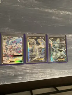 Pokemon Small Card Lot Shiny Sylveon GX FA, Lugia EX 94 FA, Glaceon EX FA - Image 1
