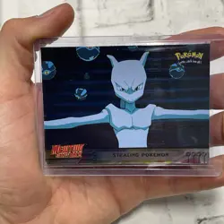 Pokemon Holo #27 STEALING POKEMON Topps Card Mewtwo Strikes Back Blue Label LP+ - Image 1