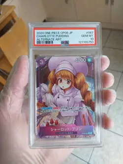 PSA 10 Charlotte Pudding OP08-067 R Japanese Two Legends One Piece Card - Image 1