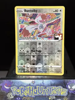 Pokemon Card Bunnelby 150/189 Thank You Promo Reverse Holo Komiya Near Mint - Image 1