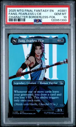Fang, Fearless L'cie #0381 2025 Magic MTG Final Fantasy Borderless-Foil PSA 10 - Image 1