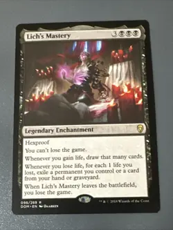 Lich’s Mastery X1 Dominaria NM Condition See Front/back Pics - Image 1
