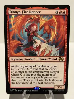Rionya, Fire Dancer (Anime) 75 R Foundations Jumpstart NM MTG - Image 1