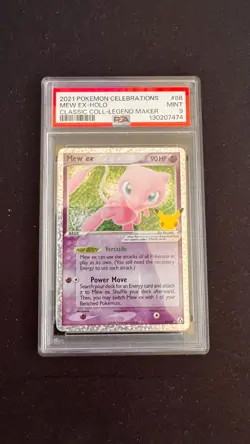 2021 POKEMON CELEBRATIONS CLASSIC COLLECTION #88 MEW EX-HOLO PSA 9 - Image 1