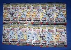 Lot of x16 Booster Packs: Pokemon TCG Prismatic Evolutions Booster Pack Lot - Image 1