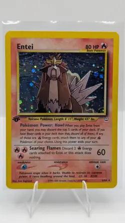 Entei 6/64 Holo Rare 1st Edition Neo Revelation Pokemon TCG - Image 1