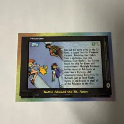 Pokemon 2000 Topps TV Animation Edition Foil EP15 Battle Aboard The St. Anne - Image 2
