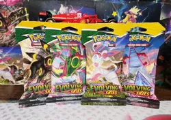 Pokemon TCG EVOLVING SKIES Sleeved Booster Pack Art Set Sword & Shield - Image 1