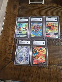 Pokemon Graded Lot of 5, CGC 10 GEM MINT CGC 9.5,9 pokemon collection - Image 1