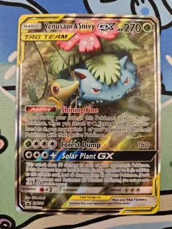 Pokemon TCG: Venusaur & Snivy GX Alternate Art (SM229) Black Star Promo LP/MP - Image 2