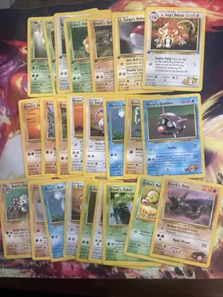Pokemon Vintage 1st Edition Gym Lot Old School WOTC Collection Fire Lot - Image 1