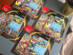 Pokemon TCG: Mega Evolution Triple Blister Pack - Golduck - Brand New x 4 Packs - Image 2