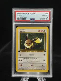 Eevee #55 1st Edition Team Rocket 2000 Pokemon PSA 9 ? - Image 1