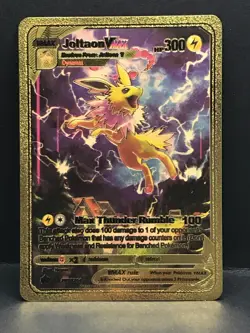 Joltaon Vmax Gold Foil Fan Art Textured Collector Pokemon Card SWSH264 HP300 - Image 1