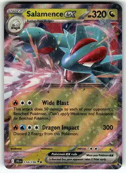 Salamence ex - 114/159 SV09: Journey Together NM Pokemon Card TCG - Image 1