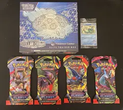 Pokemon Center Stellar Crown ETB + 4 Phantasmal Flames Packs and Promo Card! - Image 1