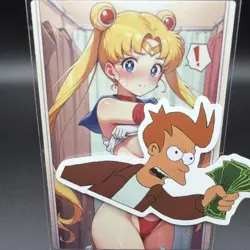 Usagi Tsukino Sailor Moon Anime Waifu Card Doujin ACG Goddess Holo - Image 1