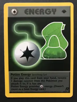 Potion Energy 82/82 Rocket Set 1ST EDITION Wizards Pokemon Card 1999 WOTC LP - Image 1