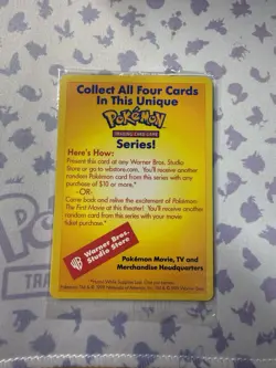 Sealed Pokemon The First Movie WB Promo Black Star 1999 Card WOTC New - Image 1