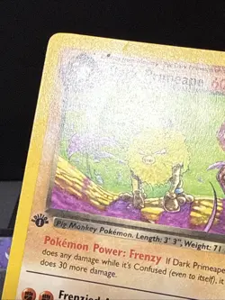 Pokemon Card Dark Primeape 43/82 1st Edition Team Rocket Set Played - Image 2