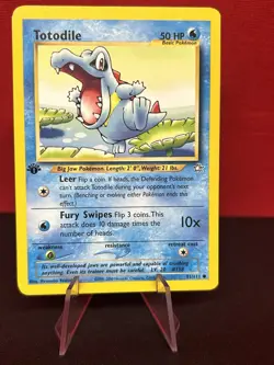Totodile 81/111 1st Edition NM Near Mint Neo Genesis Non-Holo Pokemon Card - Image 1