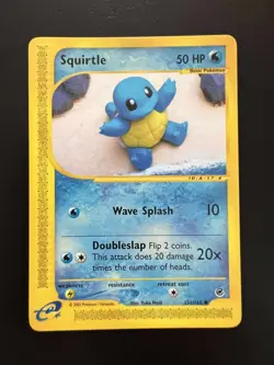 POKEMON EXPEDITION BASE SET E-READER SQUIRTLE CARD 131/165 - Image 1