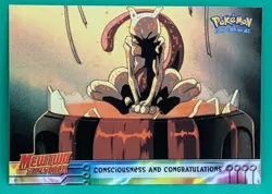 1999 Topps Mewtwo Strikes Back Consciousness & Congratulations #3 Pokemon Card - Image 1