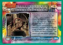 1999 Topps Mewtwo Strikes Back Consciousness & Congratulations #3 Pokemon Card - Image 2