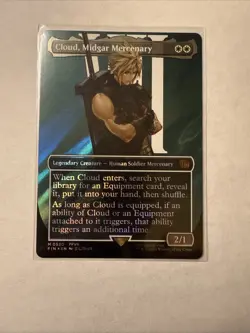 Cloud, Midgar Mercenary (Borderless) (Surge Foil) Final Fantasy Foil - Image 1