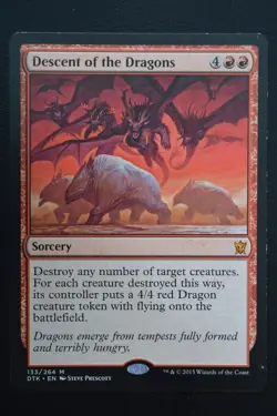 Magic The Gathering MTG DESCENT OF THE DRAGONS Dragons of Tarkir LP Played - Image 1