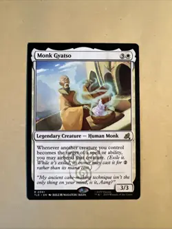 MTG Monk Gyatso TLE 0081 R NM Regular - Miscut Error - Square Corner - Image 1
