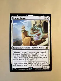MTG Monk Gyatso TLE 0081 R NM Regular - Miscut Error - Square Corner - Image 2
