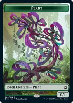 MTG Zendikar Rising - Plant 0/1 & Cat 1/1 [Token] (Foil) - Image 1