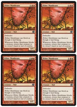 Aether Membrane x4 4x 2007 Planar Chaos PLAYSET Red Unc Creature MTG SP - NM AZ1 - Image 1