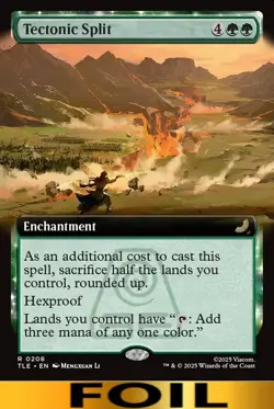 1x - Tectonic Split - FOIL EXTENDED ART #208 - Avatar: Eternal - NM MTG - Image 1