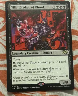 MTG Vilis, Broker of Blood, Legendary Creature- Demon, Rare 0070 - J25 - Image 1