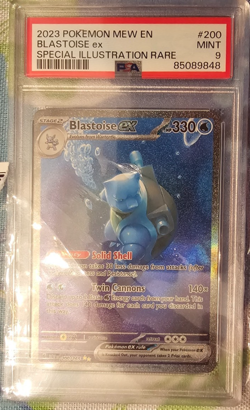 2023 Pokemon 151 Blastoise EX Illustration PSA 9 Mint 200/165 Mew-EN 151 SIR - Image 1