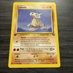 Pokemon TCG 1999 Cubone 50/64 Jungle Set 1st Edition Lightly Played - Image 1