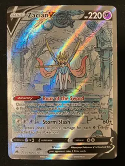 Pokemon TCG Zacian V GG48/GG70 Crown Zenith: Galarian Gallery Holo - Image 1