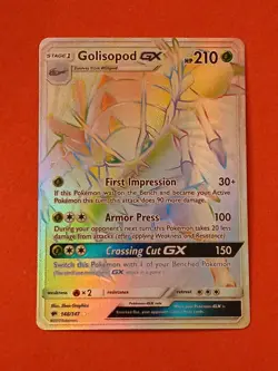 Pokemon Sun & Moon Burning Shadows Golisopod GX 148/147 Rainbow Secret Rare - Image 4