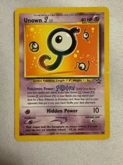 2001 Pokemon Unown J Non-Holo WOTC Black Star Promo #38 Spell of the Unown Entei - Image 1