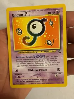 2001 Pokemon Unown J Non-Holo WOTC Black Star Promo #38 Spell of the Unown Entei - Image 2