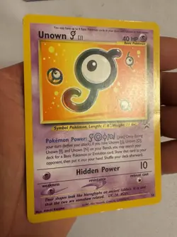 2001 Pokemon Unown J Non-Holo WOTC Black Star Promo #38 Spell of the Unown Entei - Image 3